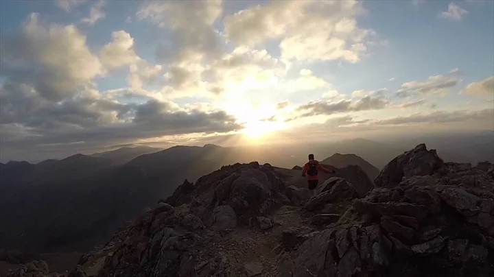 Victor Mound catching sunrise on Snowdon