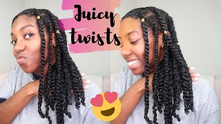 Twists helped grow my tailbone length hair | COME TWIST WITH ME | Protective style