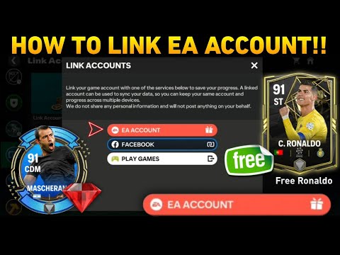 HOW TO LINK EA ACCOUNT TO FC MOBILE 24!! GET FREE REWARDS &amp; TOTW 91 OVR RONALDO IN FC MOBILE!