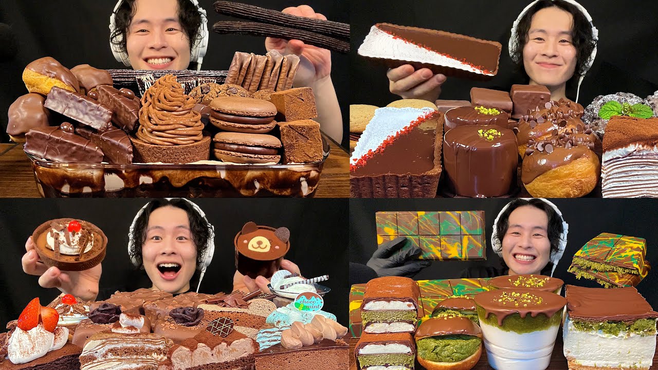 ASMR チョコスイーツまとめ🍫【咀嚼音/mukbang/Eating Sounds】