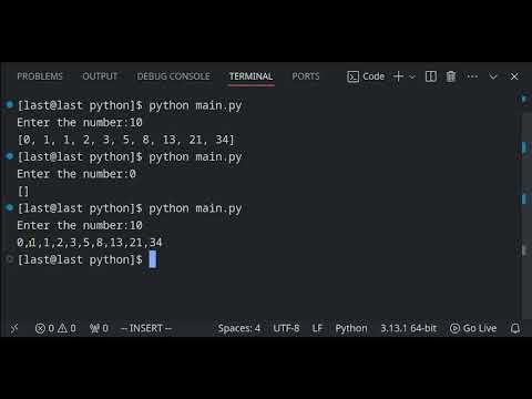 Fibonacci sequence | Python | csa - YouTube