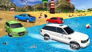 Water Surfer Jeep Cars Race on Miami Beach - Gameplay Android By Silent102 screenshot 1