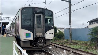 【2編成しかない編成がレア運用に！】仙石東北ライン　HB-E210系C-2編成 マンガッタンライナー風編成 + HB-E210系C-1編成 マンガッタンライナー夢編成　特別快速 石巻行き　矢本駅発車