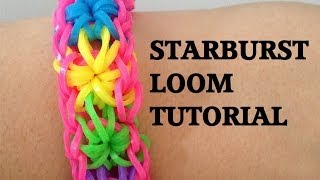 STARBURST (Original Method) Loom bracelet Tutorial Rainbow Loom l JasmineStarler