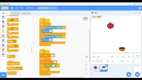 How to easily make a apple catching game in scratch 3 0, Fully Explained , in just 10 min