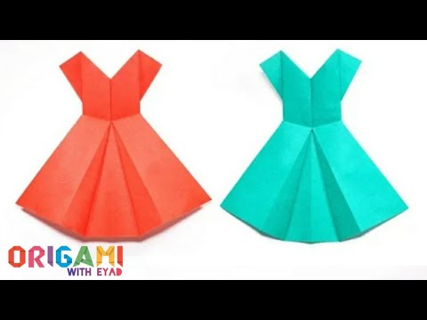   اوريغامي فن طي الورق تعلم كيف تصنع فستان اشكال رائعه من الاوريغامي بطريقه سهله