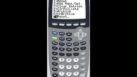 Clearing Memory on the TI 83/84 Calculator