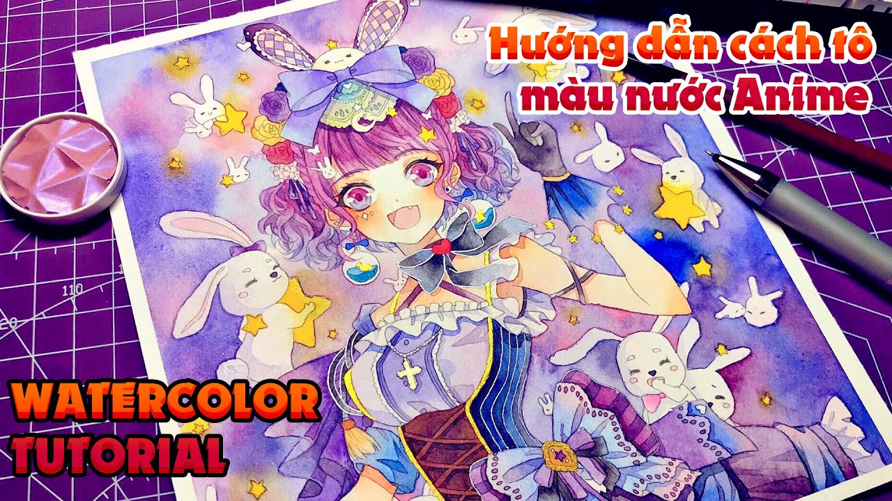 Hướng Dẫn Cách Tô Màu Nước Anime | How To Paint Watercolor Anime [Tutorial]  - Youtube