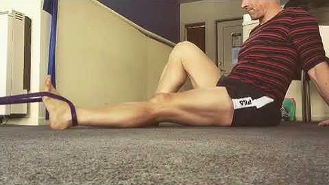 Seated resistance band hamstring curl