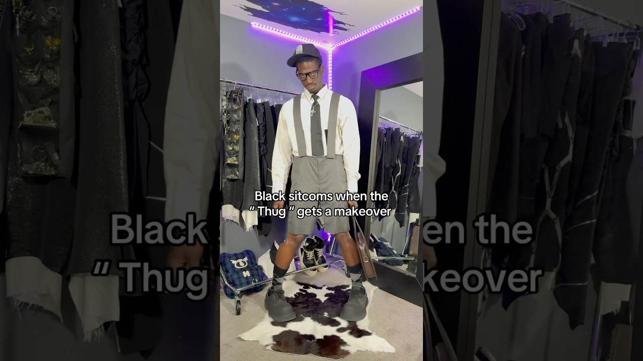 Black sitcoms when the thug gets a makeover 🤣🤣🤣. 