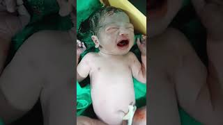 newborn baby boy after Barth good condition