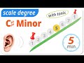 C# Minor Scale Degree with tonic, music ear training for Beginner