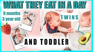 WHAT MY BABY EATS IN A DAY |  BABY TWINS AND TODDLER | 3 UNDER 3 #babytwins #whatmybabyeats #mamaof3