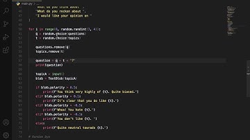 Python Chatbot With Sentiment Analysis | Python Projects