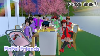 FINFEL FRIENDS (punya anak?!) || Drama sakura school simulator screenshot 5