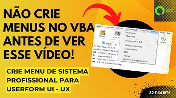 Vídeo #77 - Menu avançado e profissional para userform VBA (Menustrip)