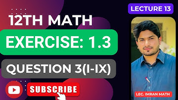12th math exercise 1.3 Q 3|| fsc part 2 math chapter 1||  Functions and Limits||
