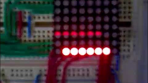 Matriz de leds hecha con memoria eeprom