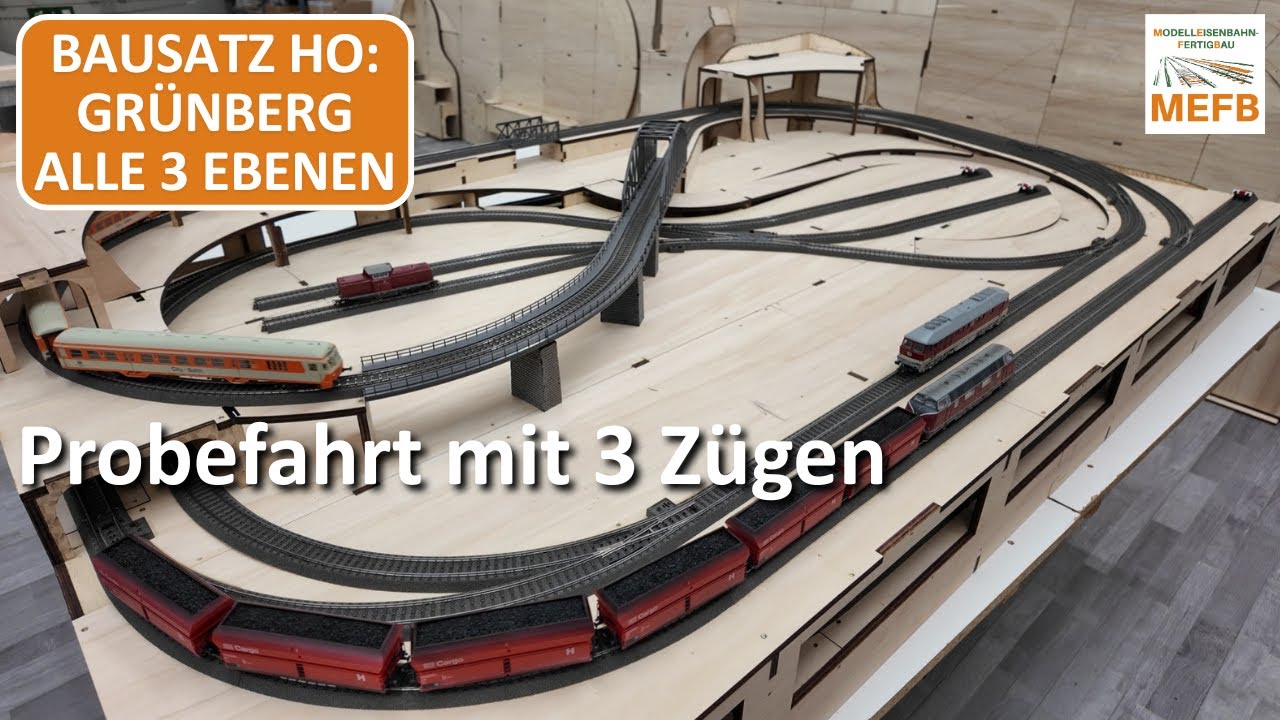 Modelleisenbahn bauen / Fertiganlage / Holzbausatz / Spur H0 / MEFB / Grünberg Teil 3