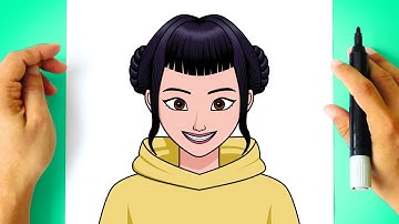 How to DRAW ZOEY - KPop Demon Hunters