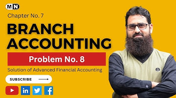 Branch Account Problem No 8 | Advanced Accounting Solution | Accounting by Muhammad Naeem