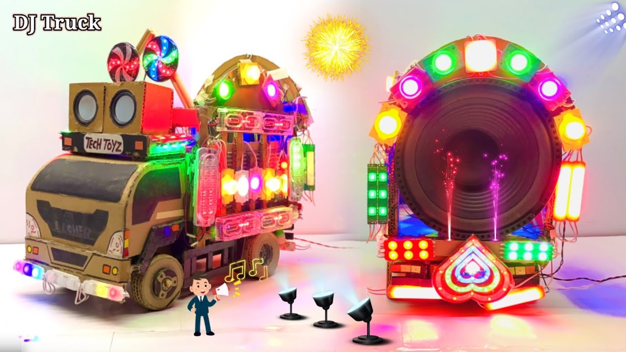 How to make cardboard dj truck dj truck loading mini dj truck dj