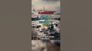 Plane Crashes Animations Vs Real Footages (Part 7) || #shorts  #planecrash #aviation