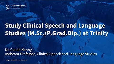 Study Clinical Speech and Language Studies (M.Sc./P.Grad.Dip) at Trinity