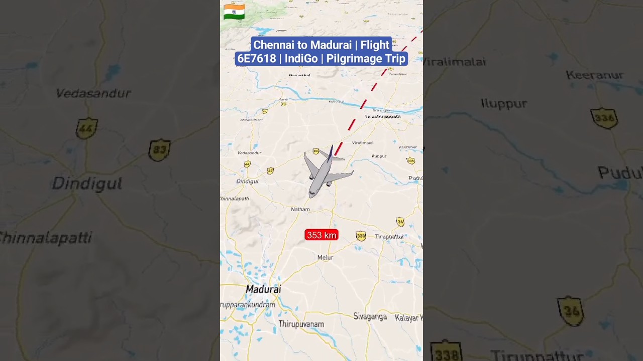 Chennai to Madurai | Flight 6E7618 | IndiGo | Pilgrimage Trip