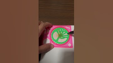 Geometric shapes in a basic Spirograph design #shorts #ytshorts #spirograph #asmr #oddlysatisfying