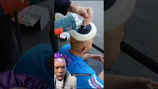 Ain't no way this man really buffed his bald head like this