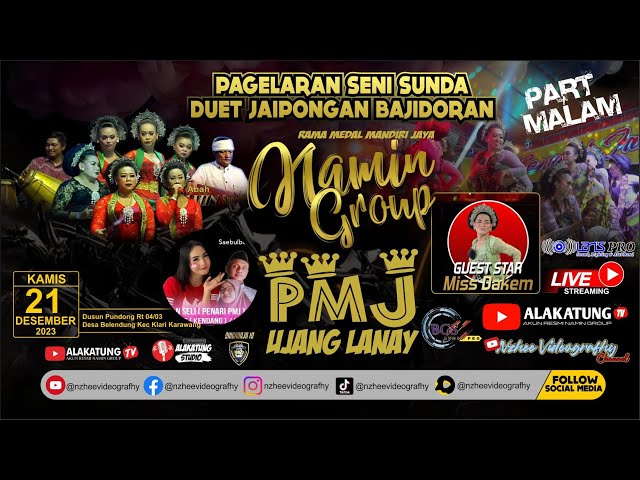 LIVE DUET JAIPONG BADJIDORAN NAMIN GROUP / PMJ UJANG LANAY EDISI KLARI 21 DES 2023 MALAM class=