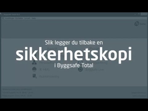 Video: Hvordan Lage En Sikkerhetskopi