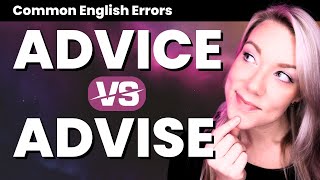 Thumbnail Advice VS Advise - Difference in Pronunciation and Meaning + QUIZ | Commonly Confused Words