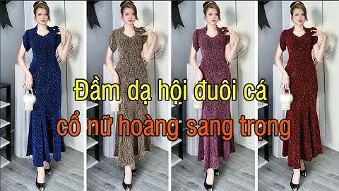 V1897. Mẫu đầm dạ hội đuôi cá đi dự tiệc cưới tuổi trung niên sang trọng quý phái Tphcm, Hà Nội