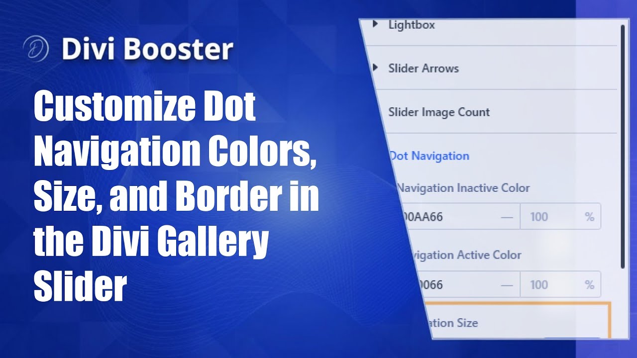 Customize Dot Navigation Colors, Size, and Border in the Divi Gallery ...