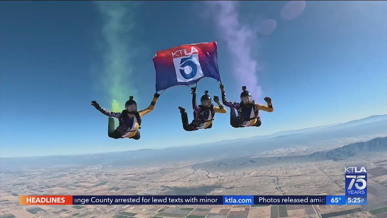 Remarkable Women: Cher Calvin joins female daredevils record-breaking skydive