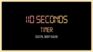 110 Seconds Every Seconds Beep Sound Digital Timer