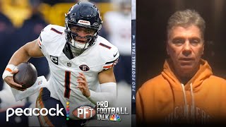 Bears reportedly trade Justin Fields to Steelers in a 'stunner' | Pro Football Talk | NFL on NBC image