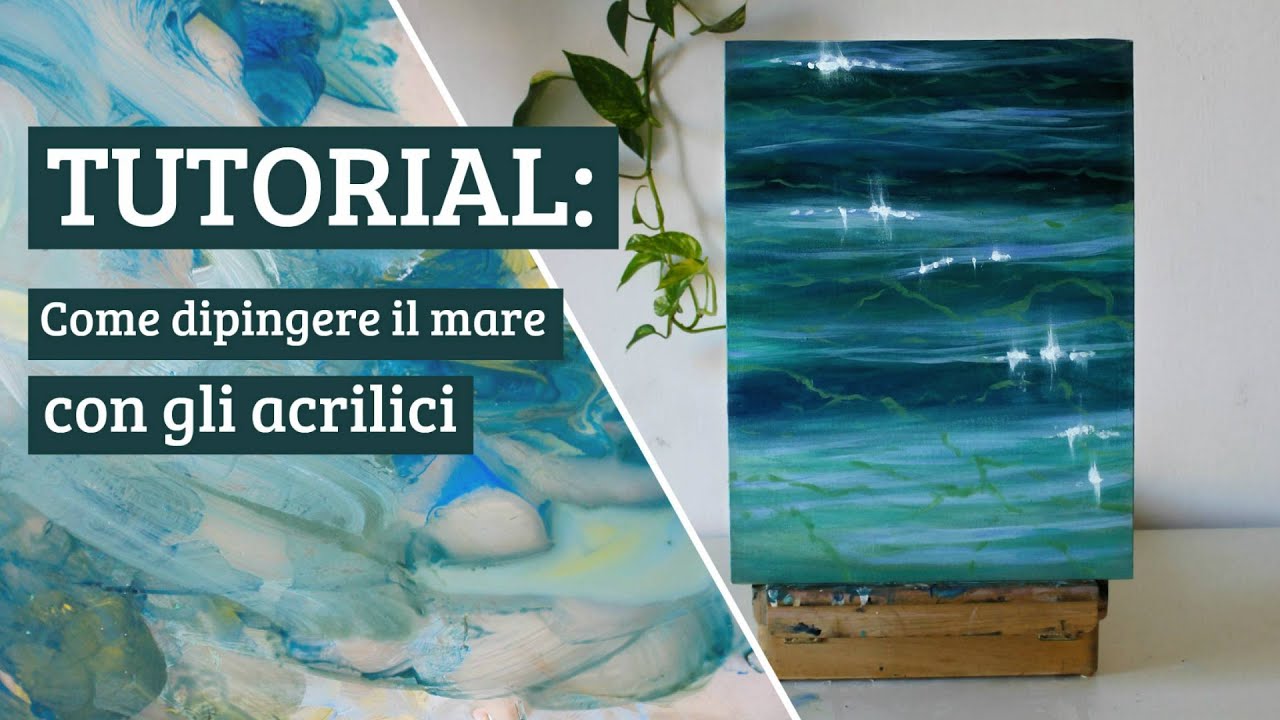 Dipingere Il Mare Con Colori Acrilici