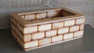 DIY wooden box centerpiece - How to make a wooden box
