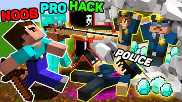 Minecraft - NOOB vs PRO vs HACKER - EPIC BANK HEIST WITH THE EXPLOSION Challenge in Minecraft