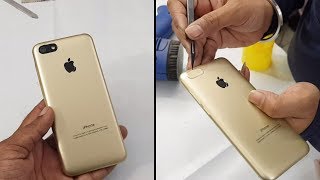Lenovo A5 converted in Iphone XR Golden lamination wrap decorate trick