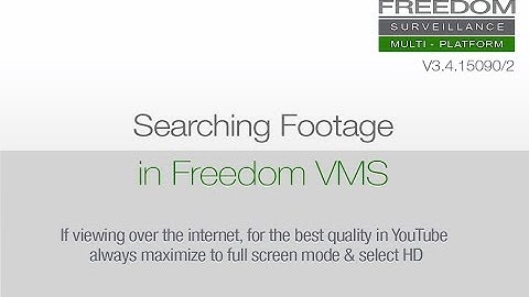 Searching Footage in Freedom VMS 3.4.15090