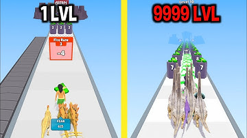 MAX LEVEL in Dino Merge Run Game