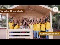Admin staff of wooden homes india build a cottage in 5 hours diy experience in structure assembly