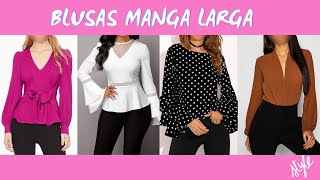 BLUSAS MANGA LARGA TENDENCIA 2021😍LONG SLEEVE BLOUSES 2021 - YouTube