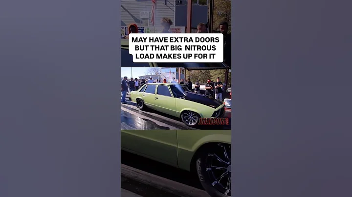 4 door Malibu had a huge load of nitrous on this small block