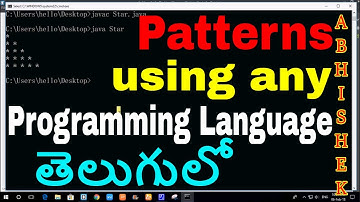 How to print Patterns using any Programming Language in Telugu like Java, C, C++ etc.....