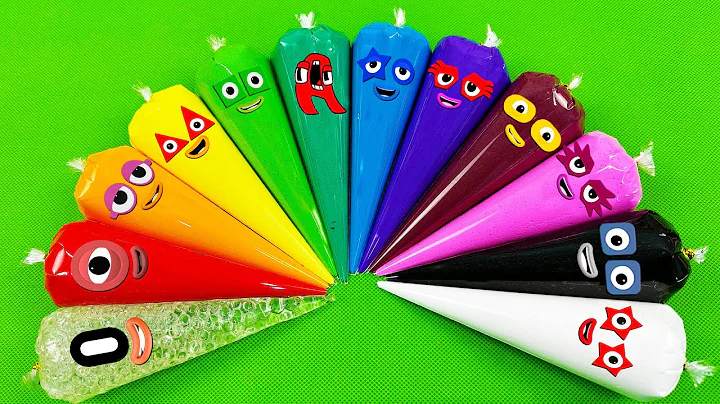 Numberblocks – Looking Slime with Piping Bags! Satisfying Slime Videos, ASMR